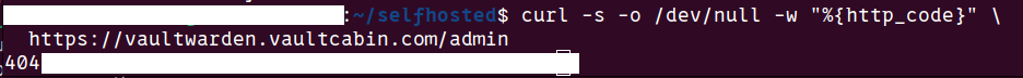 Vaultwarden Admin Panel Blocked Externally